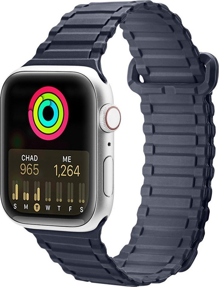 Dux Ducis Dux Ducis Strap (Armor Version) pasek Apple Watch SE, 8, 7, 6, 5, 4, 3, 2, 1 (41, 40, 38 mm) silikonowa magnetyczna opaska bransoleta niebie