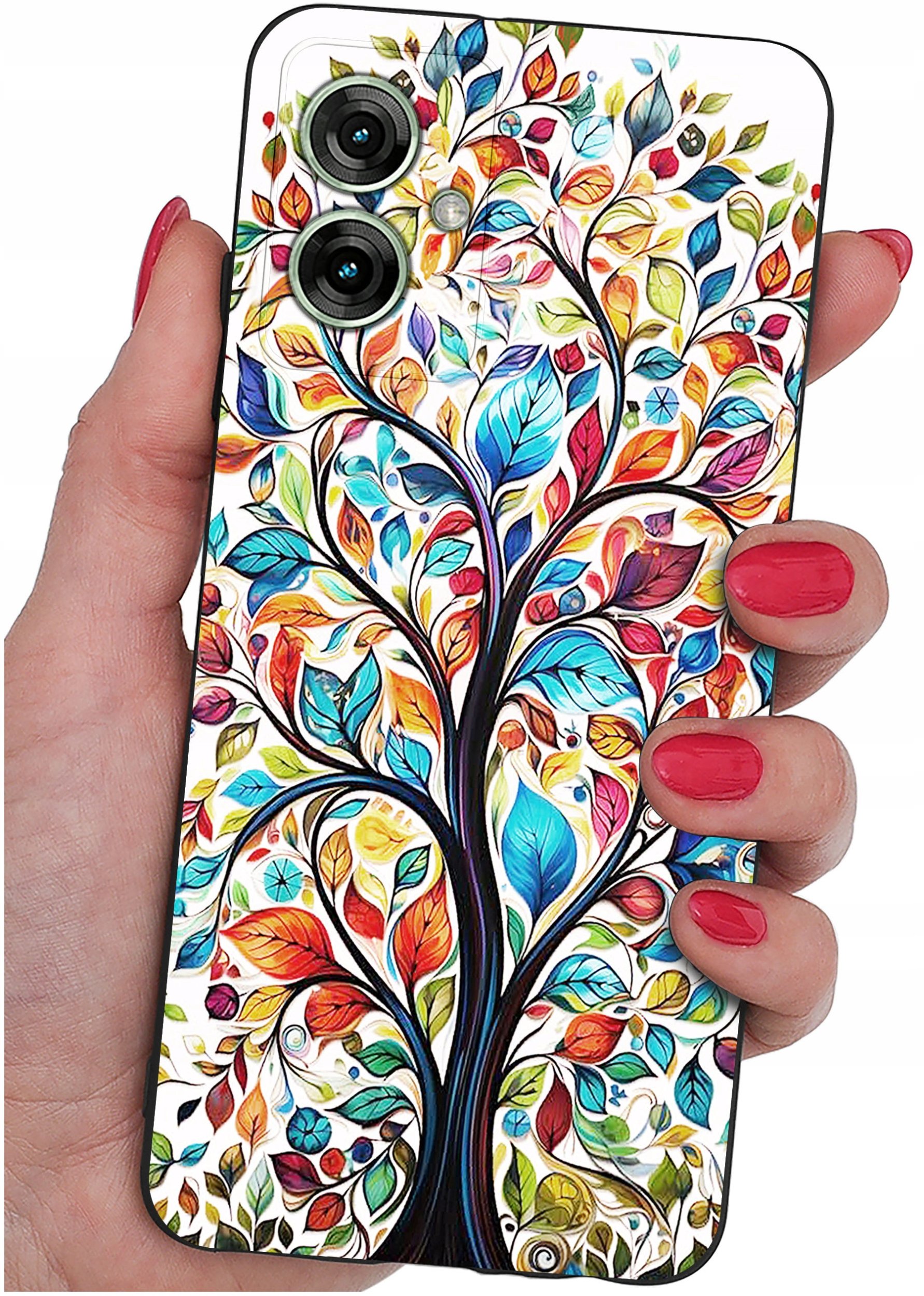 Etui do Motorola Moto G55 5G WZORY |SILIKONOWE MATT CASE + SZKŁO 9H