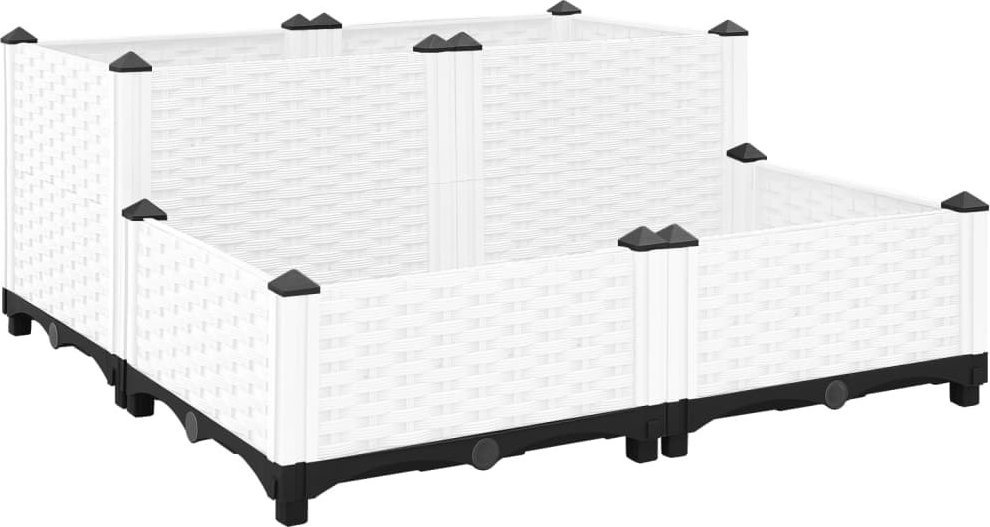 Skrzynia ogrodowa vidaXL Donica do podwyższonej rabaty, 80x80x38 cm, polipropylen