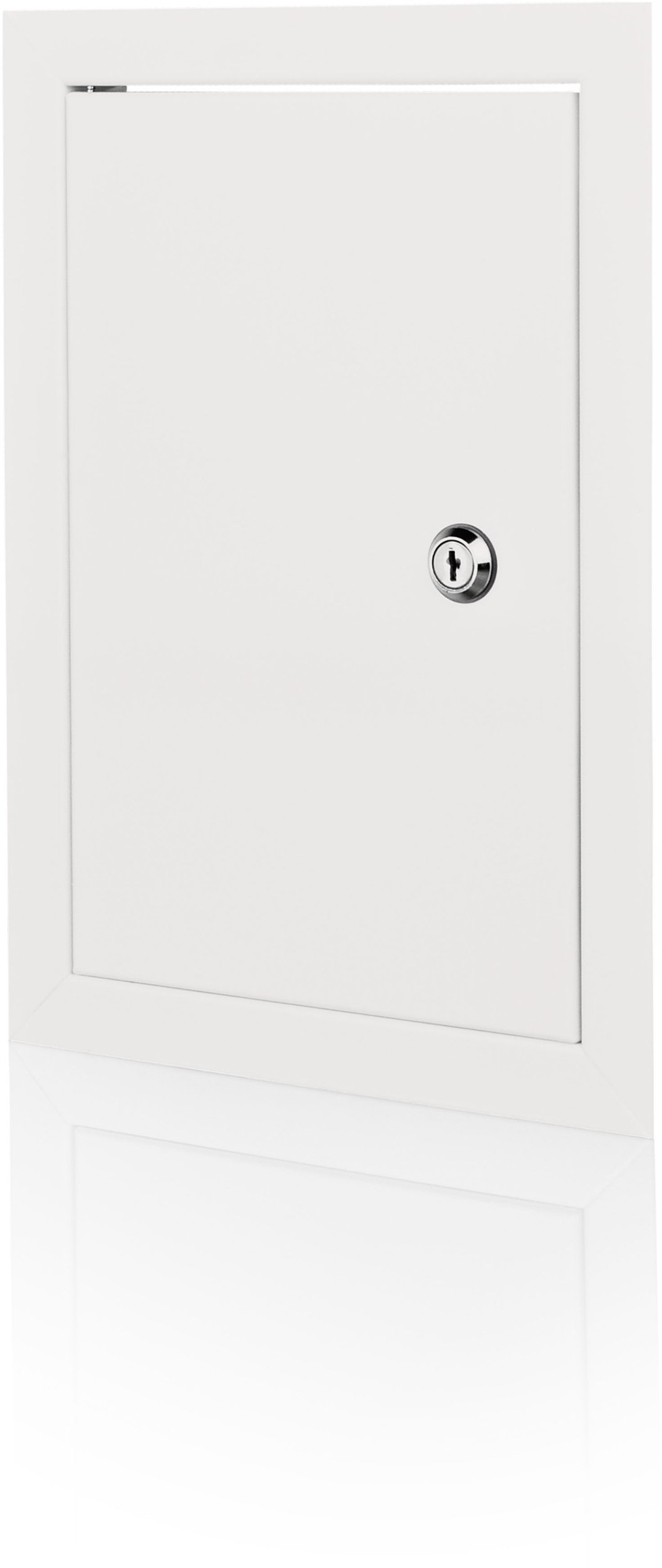 Drzwiczki rewizyjne metalowe białe 200X200 z zamkiem DMZ20X20