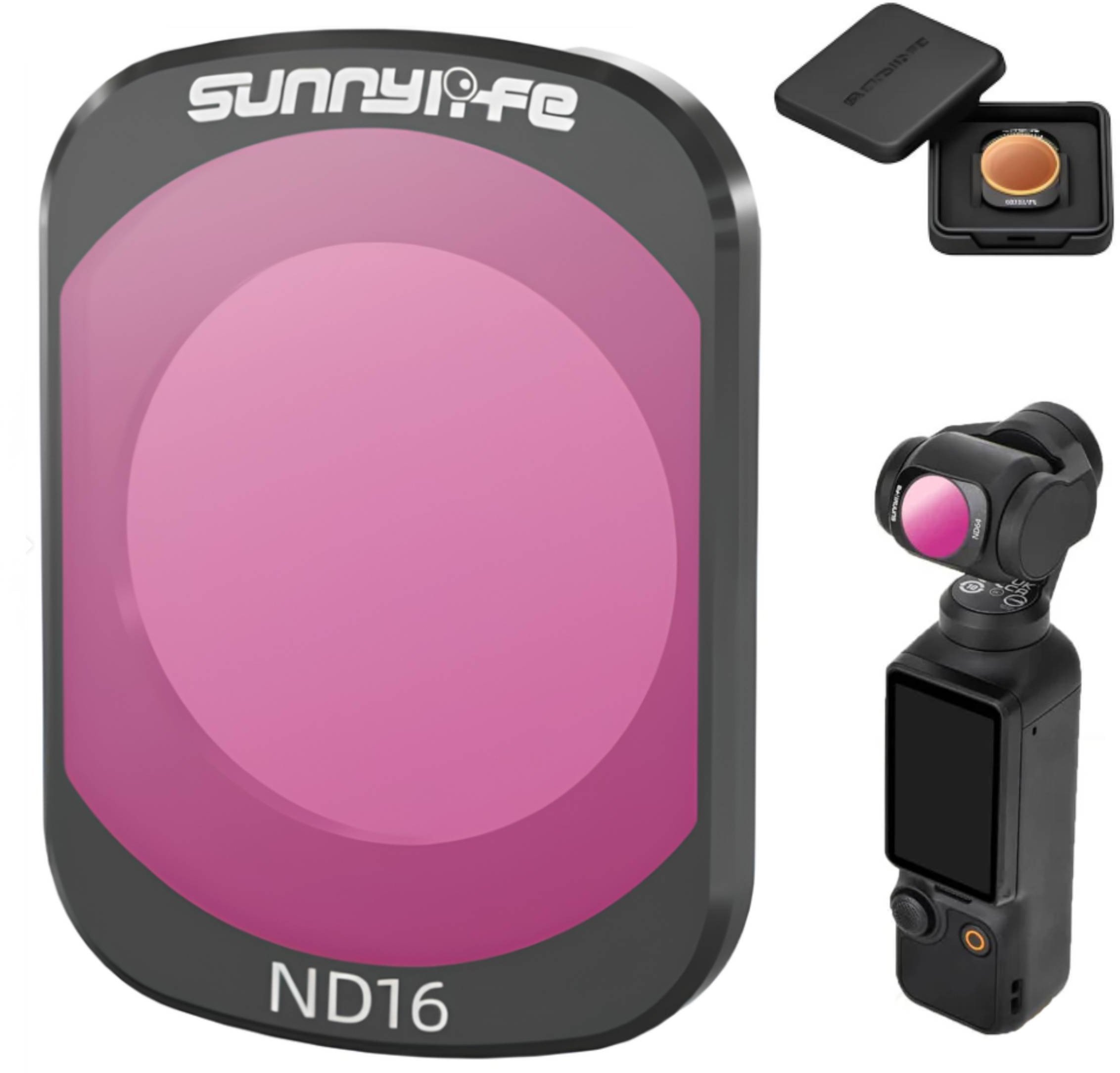 FILTR SZARY OCHRONNY ND16 DO DJI OSMO POCKET 3 MAGNETYCZNY + ETUI