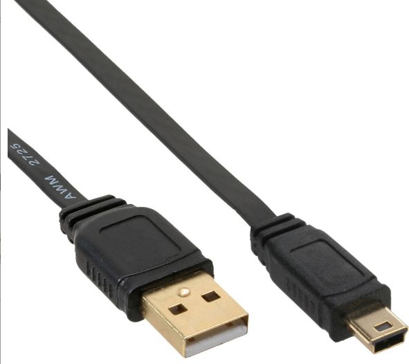 Kabel USB InLine USB-A - 0.3 m Czarny (31803F)