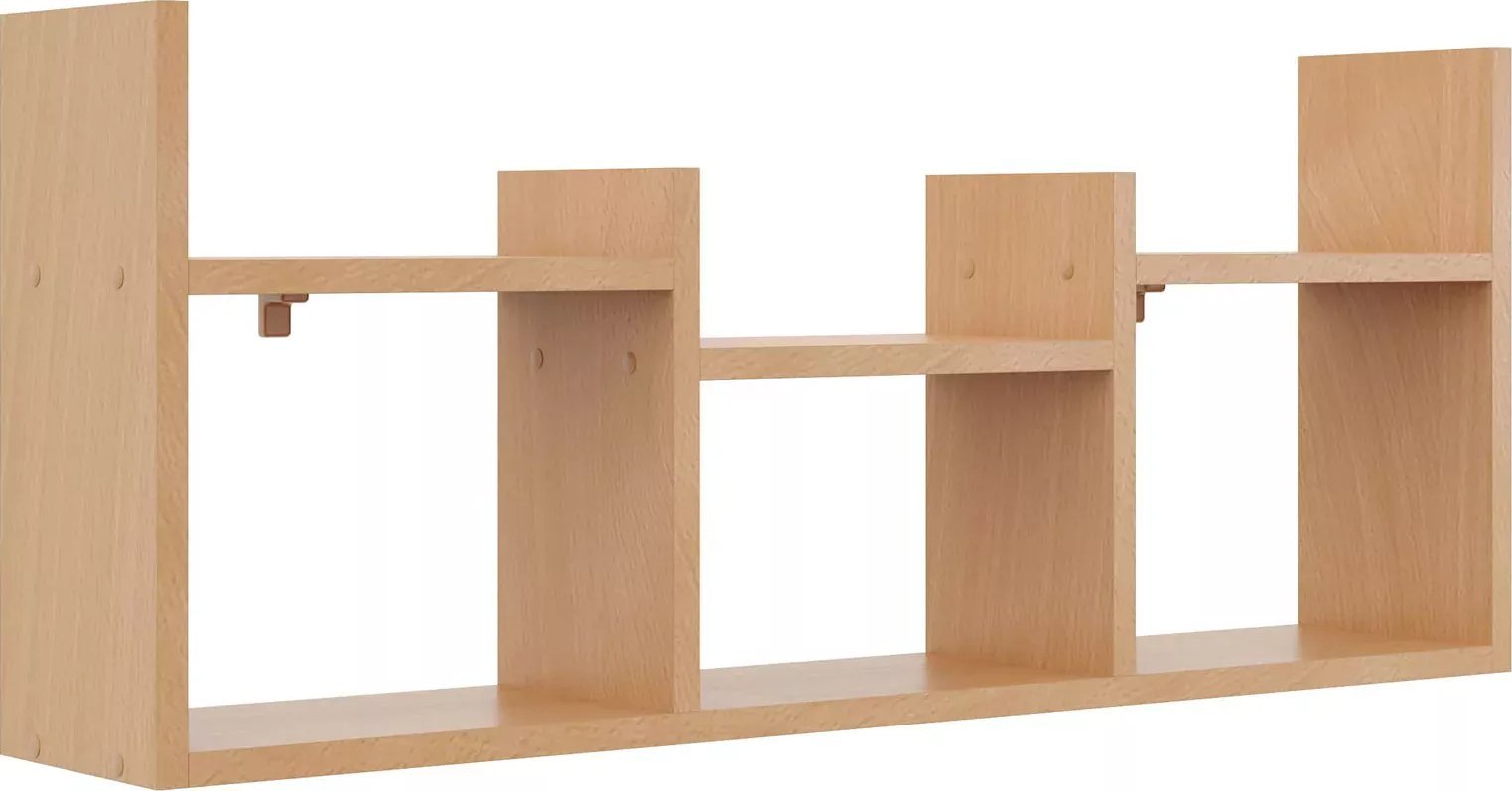 Elior Nowoczesna wisząca półka ścienna buk - Lorea