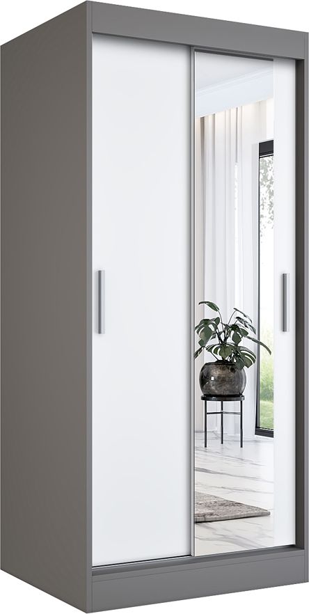 Elior Szafa przesuwna w kolorze antracyt + biały - Palmira 2X