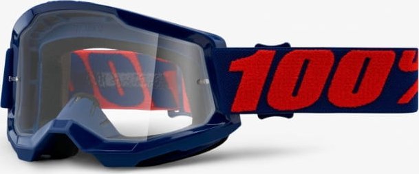 100% Gogle 100% STRATA 2 MASEGO (Szyba Przezroczysta Anti-Fog, LT 88%-92%) (NEW)