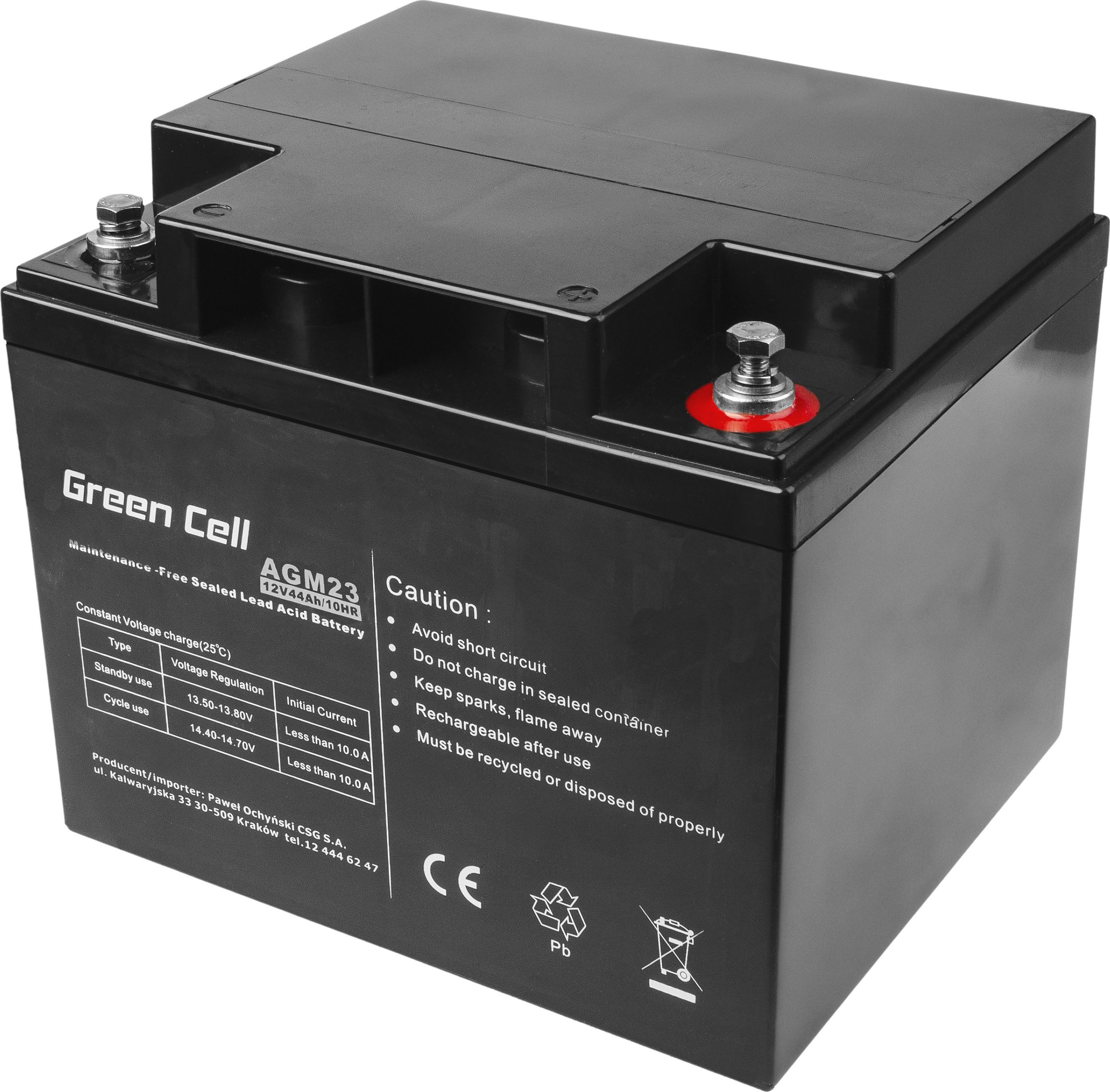 Green Cell Akumulator AGM VRLA 12V 44Ah
