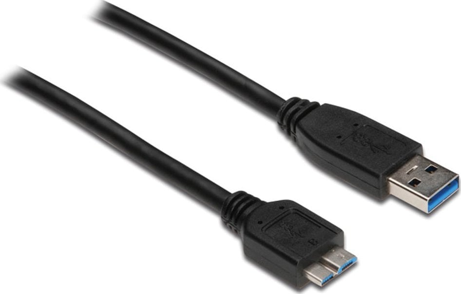 Kabel USB Alcasa USB-A - micro-B 0.2 m Czarny (2710-MB002)