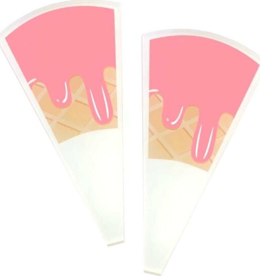 StudioCen Cenówki do lodów "Różowe rożki" 10 szt.