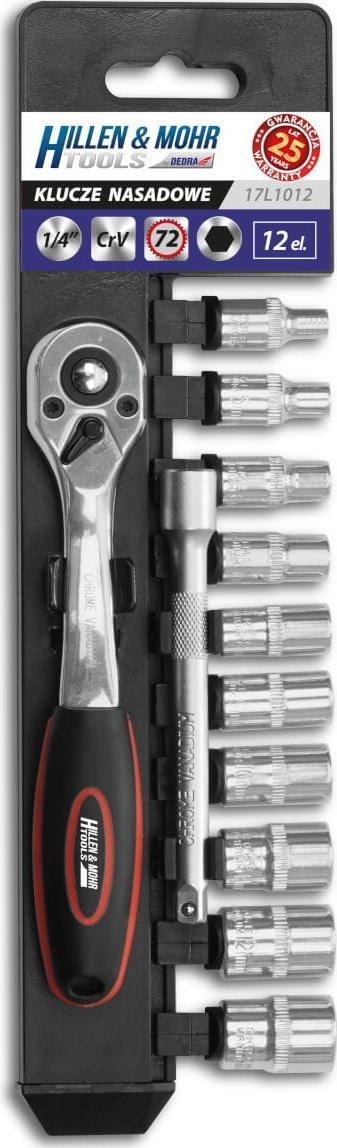 Dedra KLUCZE NASADOWE 1/4"" KPL.12SZT 17L1012 DEDRA