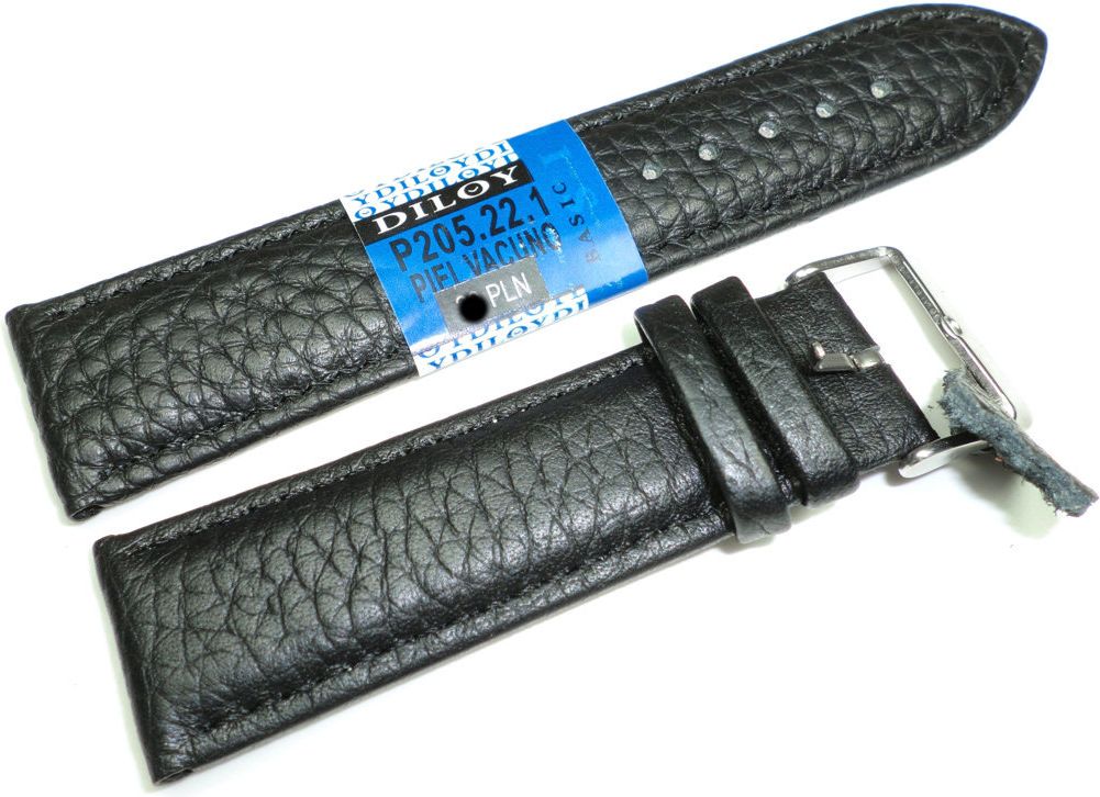 Diloy Skórzany pasek do zegarka 22 mm (P205.22.1)
