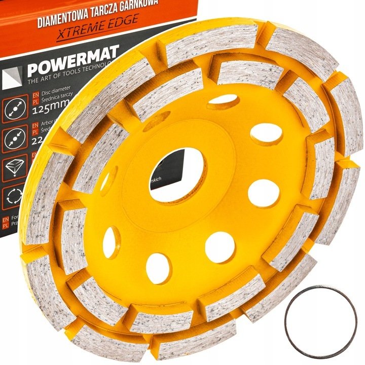TARCZA GARNKOWA DIAMENTOWA DO SZLIFOWANIA BETONU KAMIENIA SEGMENTOWA 125MM