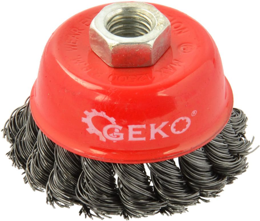Geko Szczotka druciana czołowa pleciona 75mm 3" M14 (G00594)