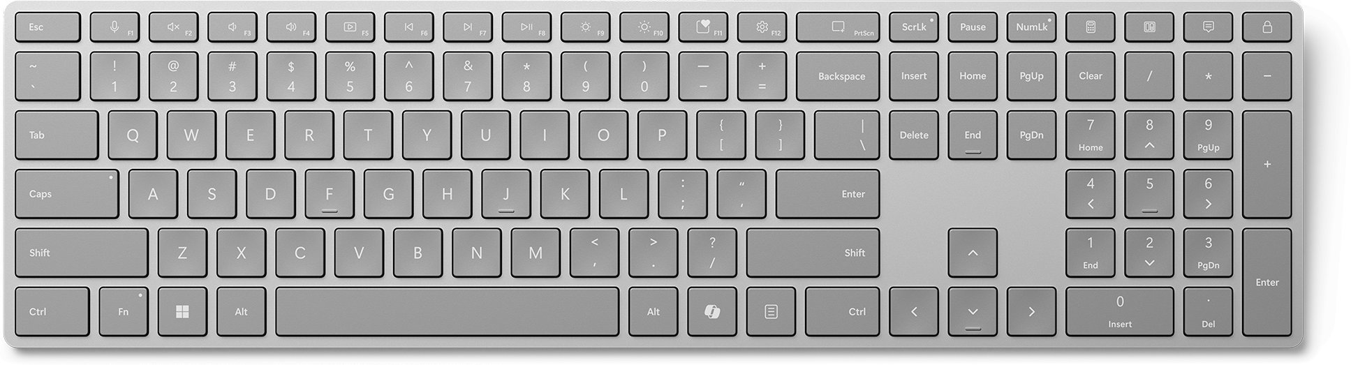 MS Surface Keyboard CM SC Bluetooth Eng Intl EMEA/Emerging Markets Comm Gray