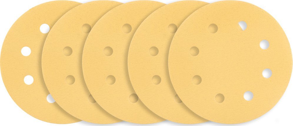 Graphite Papier ścierny na rzep 180 mm, K180, 5 szt., z 8 otworami do szlifierki 59G263