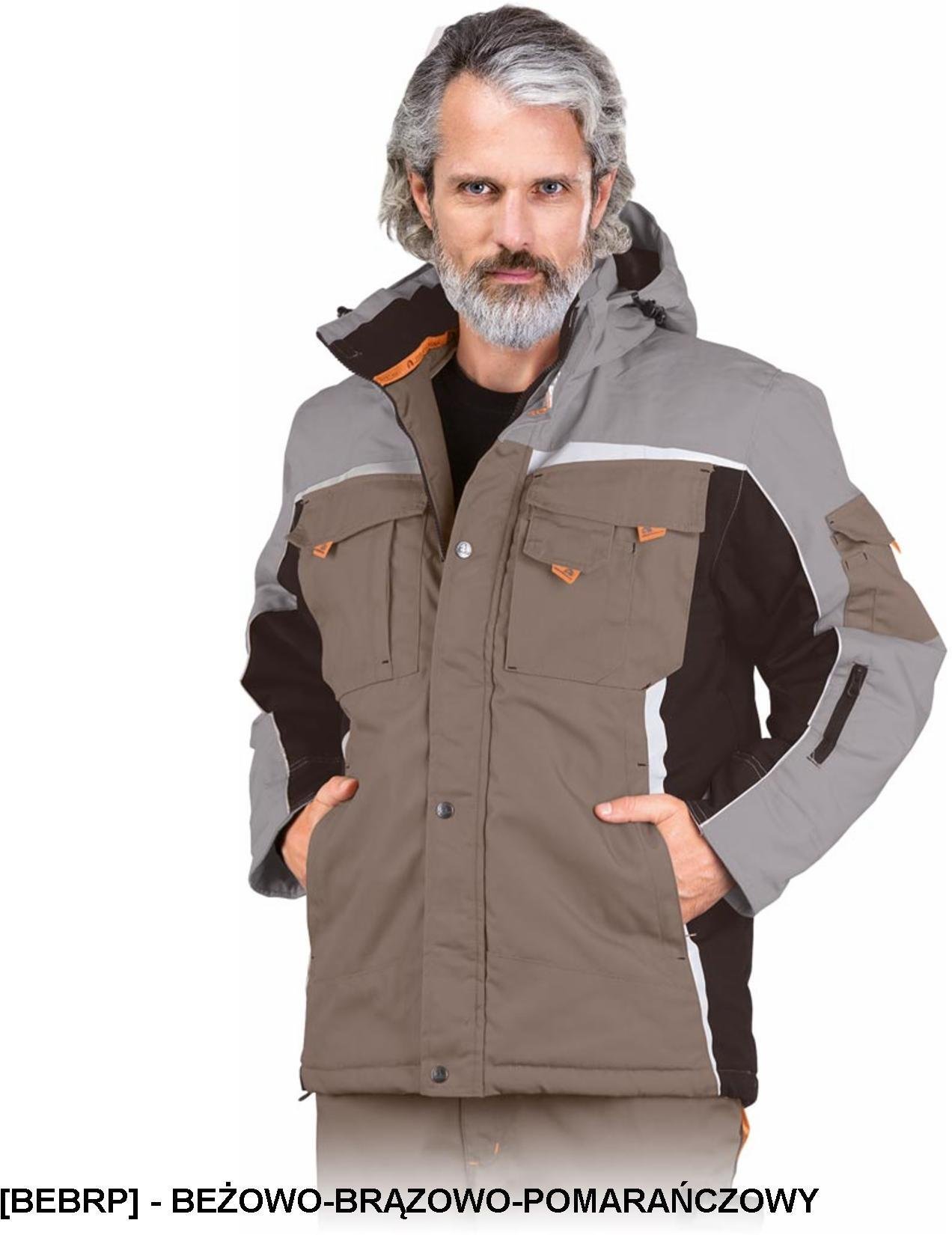 Reis LH-NAW-J Kurtka ochronna ocieplana z materiału typu canvas w kolorze beżowo-brązowo-pomarańczowym M
