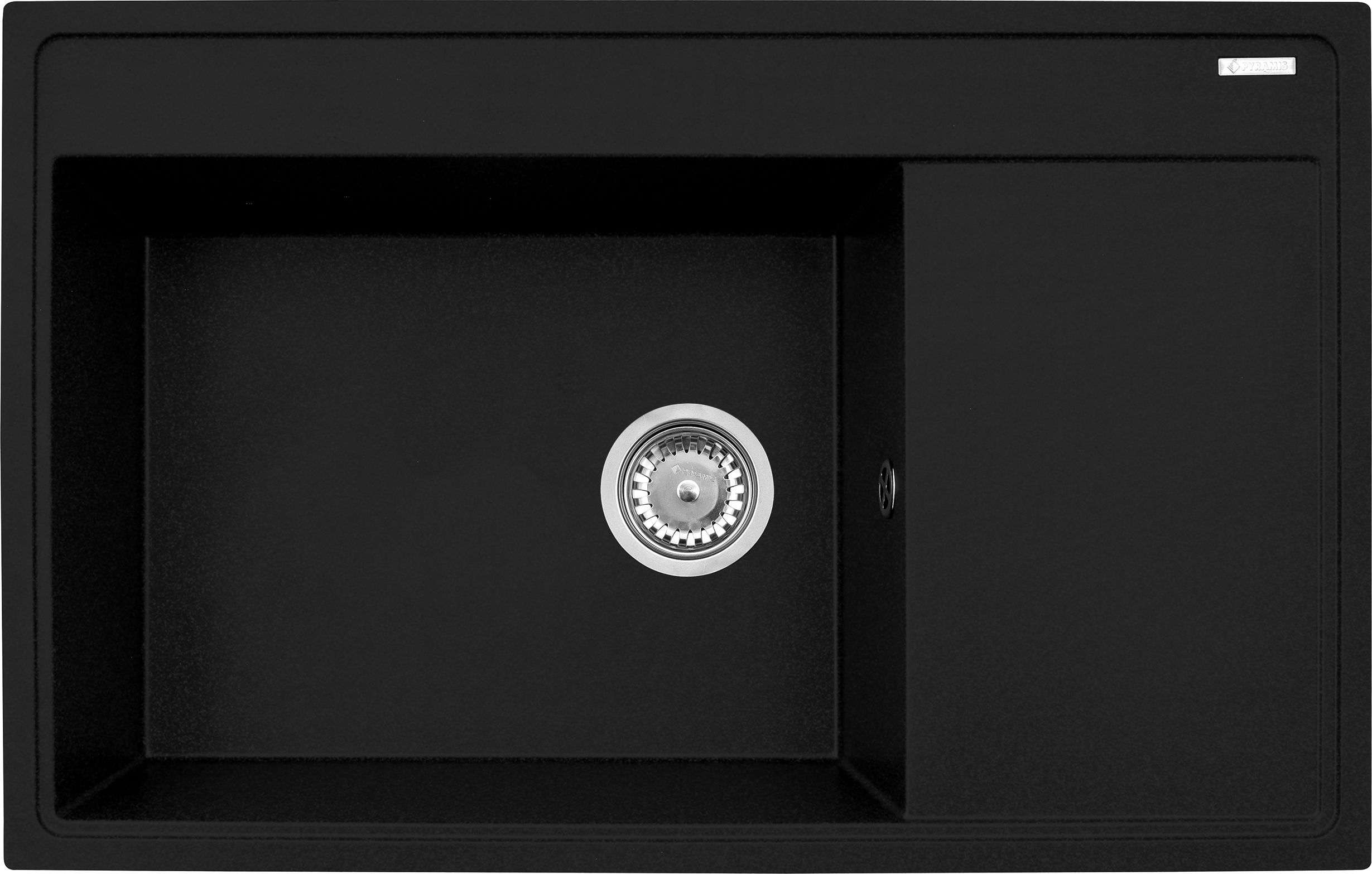 Zlewozmywak Pyramis Pyramis Camea 79x50 1B1D L karbon 070058501 (193772) - 193772