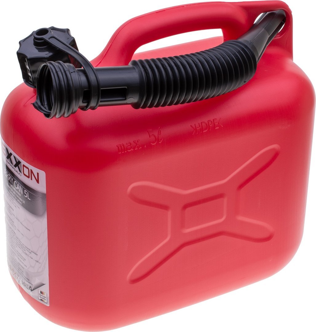 Cedrus REXXON 5L KANISTER Z LEJKIEM ZBIORNIK BAŃKA POJEMNIK NA PALIWO BENZYNĘ PŁYNY KARNISTER Z ATESTEM