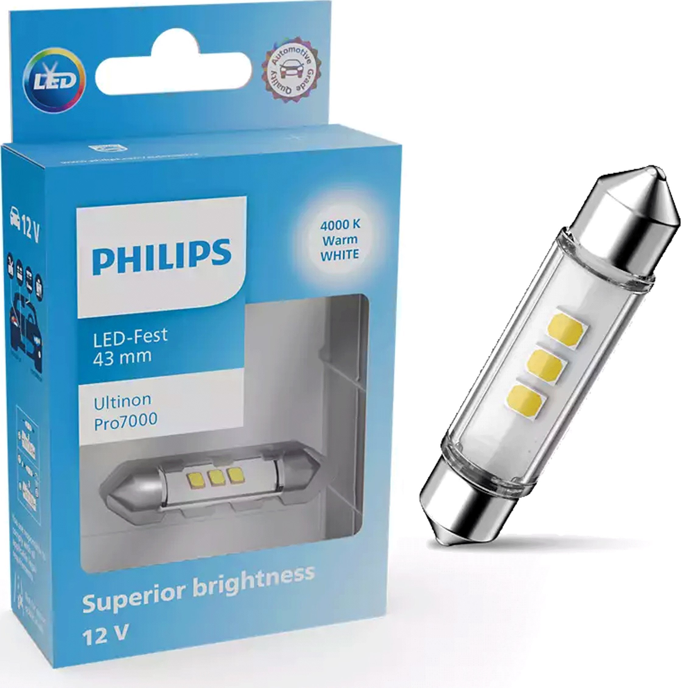 Osram Żarówka Philips LED Ultinon Pro7000 FESTOON 43mm WU70 12V