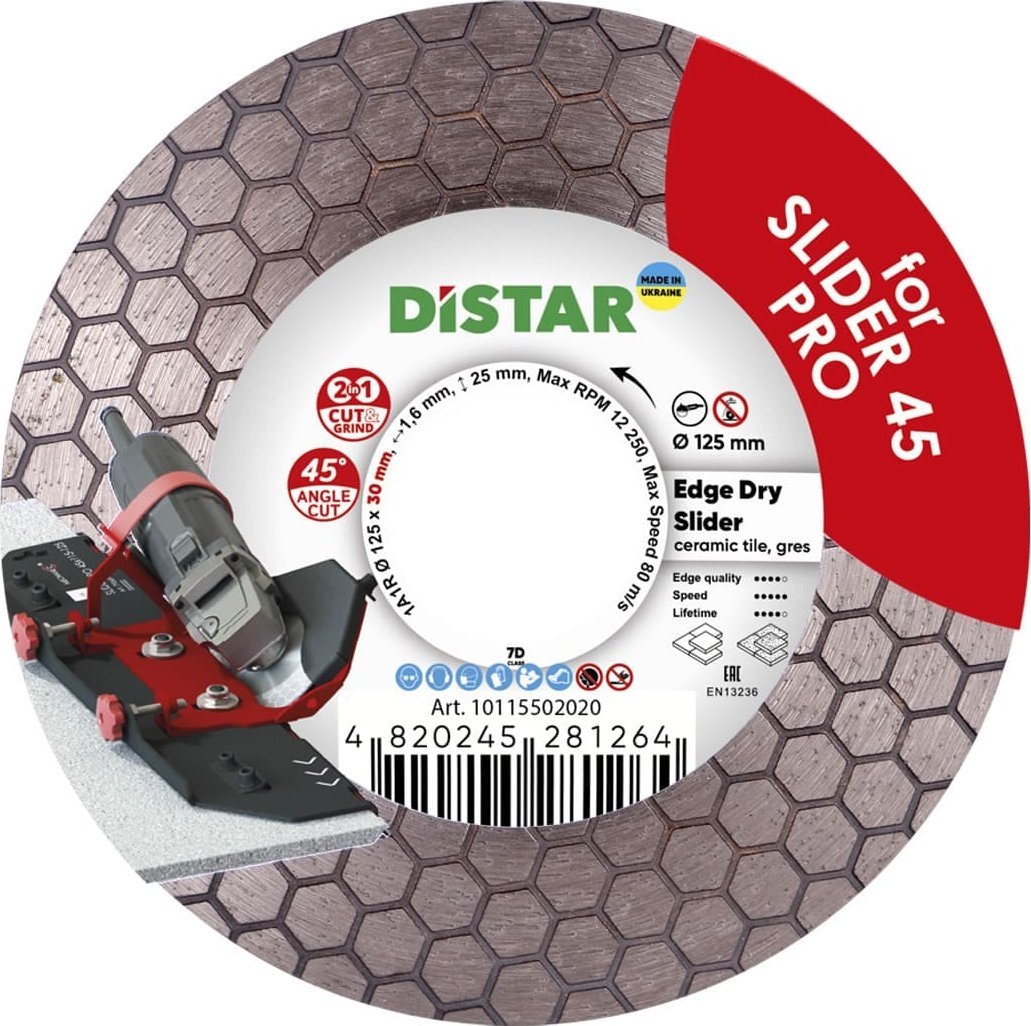 Distar Diamentowa tarcza Distar 125x30 Edge Dry Slider