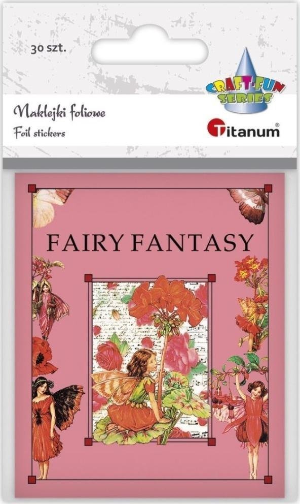 Naklejki foliowe Fairy Fantasy wróżki różowe 30szt