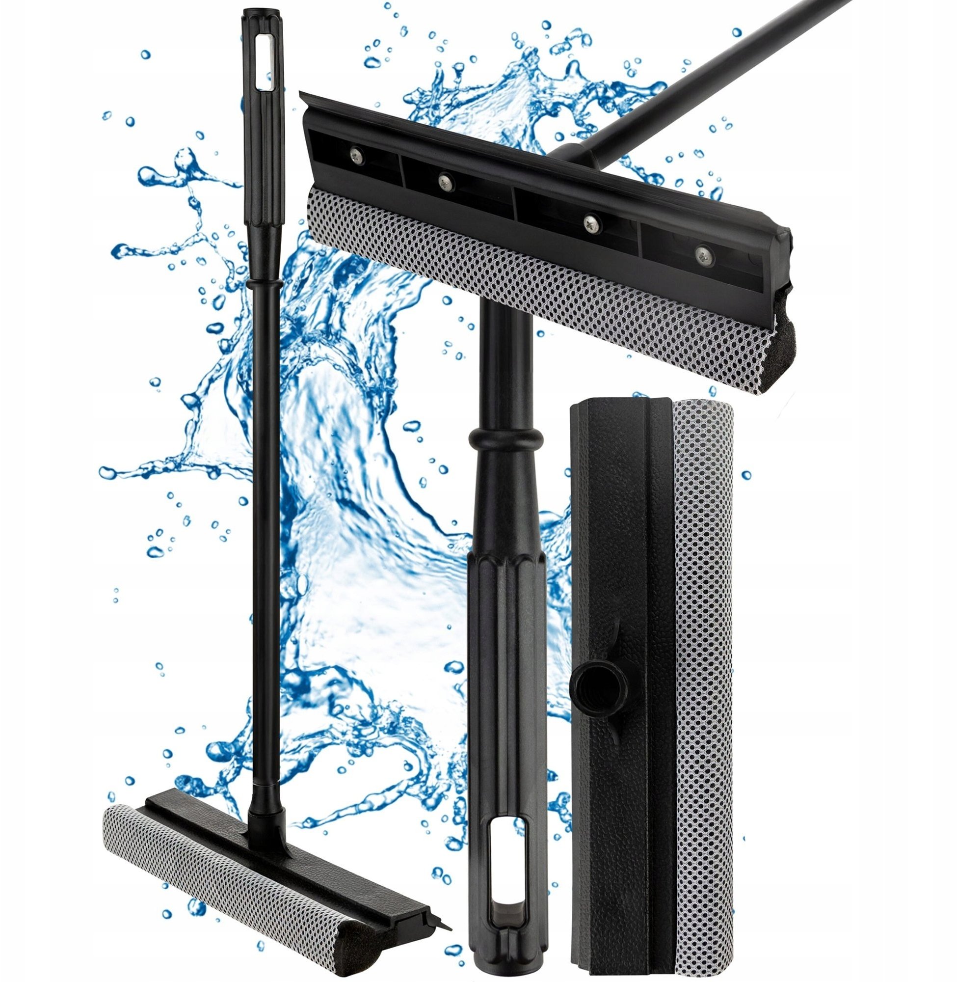 MYJKA DO OKIEN DWUSTRONNA ŚCIĄGACZKA Z GĄBKĄ DO MYCIA CZYSZCZENIA SZYB OKNA