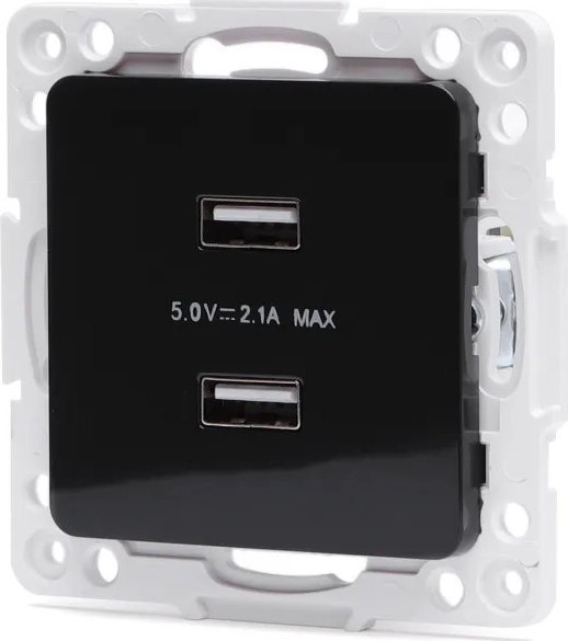 Aigostar Gniazdo USB podwójne typu niemieckiego/francuskiego klawisze Gniazdo USB podwójne typu niemieckiego/francuskiego klawisze