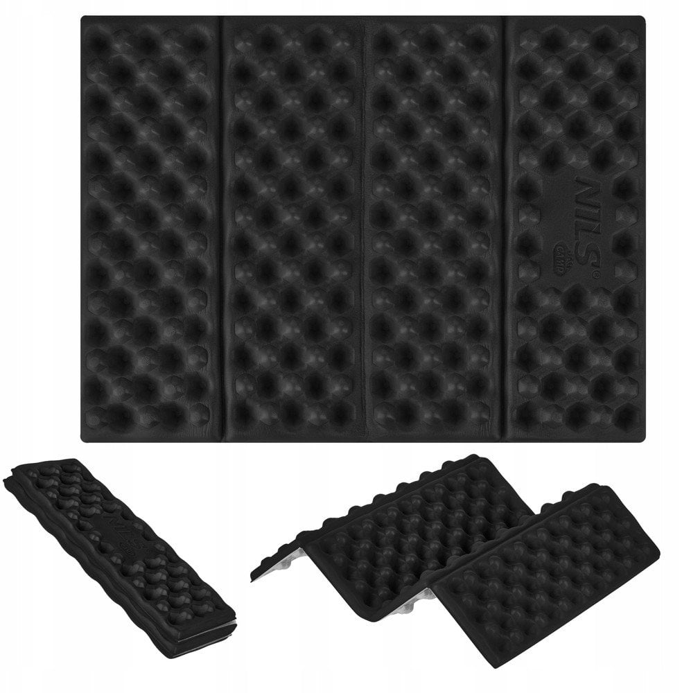 NC17105 MATA KEMPINGOWA DO SIEDZENIA Z PODBICIEM ALUMINIOWYM +IXPE 40 CM CZARNA NILS CAMP