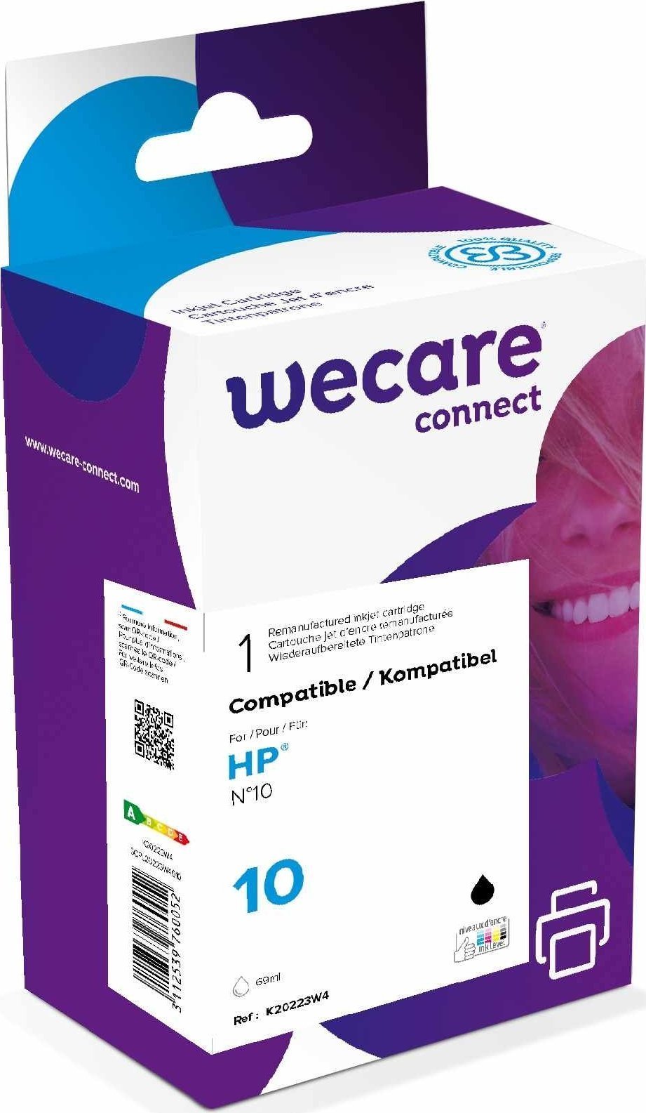 Tusz Armor WECARE Wkład ARMOR do HP Color Printer 2000c/cn, 2500c/cm, Officejet 9110(C4844A), czarny/black, 69ml, 2200str