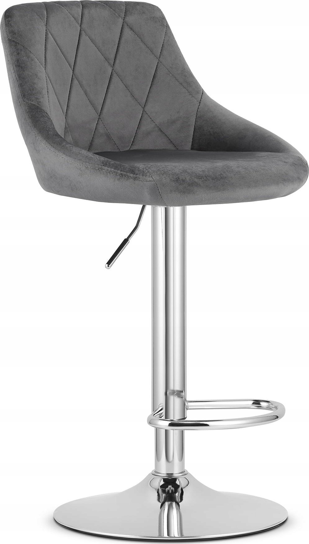 Leobert Hoker KAST - aksamit szary / baza chrom