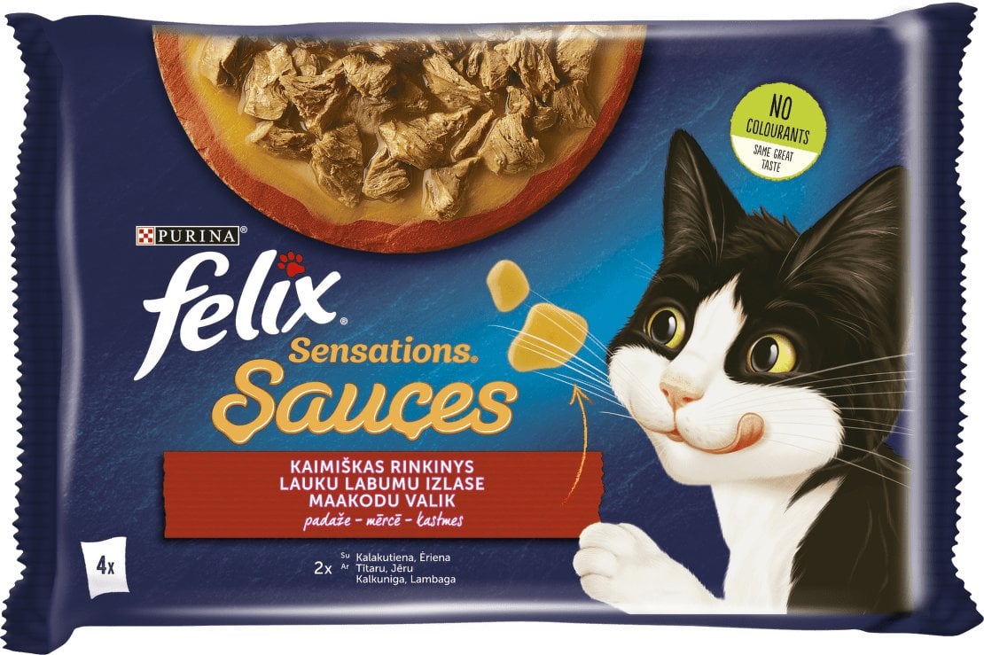 FOOD CAT FELIXSENSATIONS WITH SAUCE 4X85