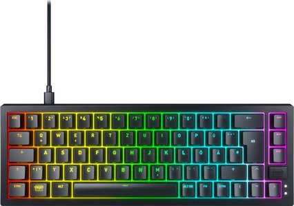 Klawiatura Cherry CHERRY Keyboard Xtrfy K5V2 RGB Compact Gaming MX2A RED [DE] black +++ kompaktes 65%-Format, Hot-Swap-fähige Switches