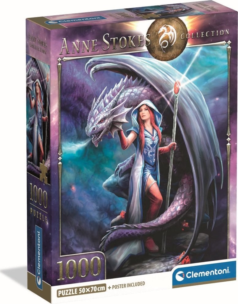 Clementoni Puzzle Compact Anne Stokes Collection - Dragon Mage 1000 elementów (39956)