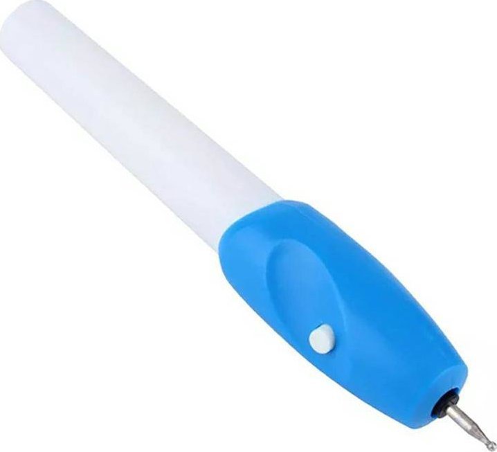 Aptel MINI DŁUGOPIS do GRAWEROWANIA + Końcówki biało-niebieski AG848