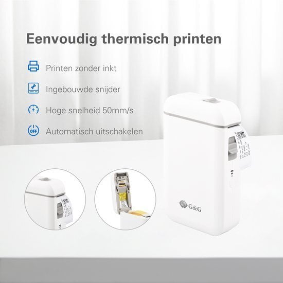Drukarka etykiet G&G Urządzenie do etykietowania na etykiety 15mm