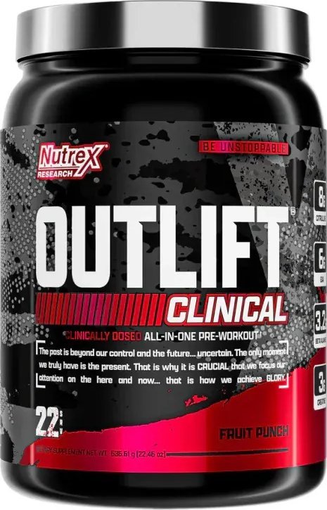 Nutrex - Przedtreningówka, OutLift Clinical, Fruit Punch, Proszek 636g