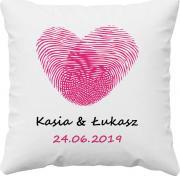 Koszulkowy Produkt personalizowany - Fingerprints - poduszka z nadrukiem