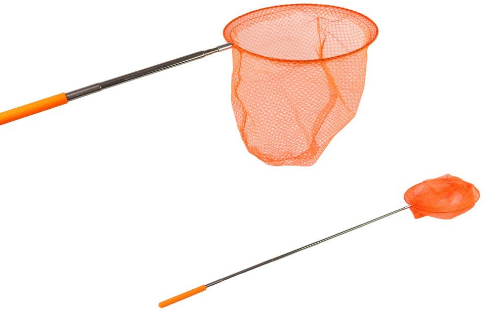 LeanToys Siatka Na Motyle Owady Składana Teleskopowa 85 cm Pomarańczowa