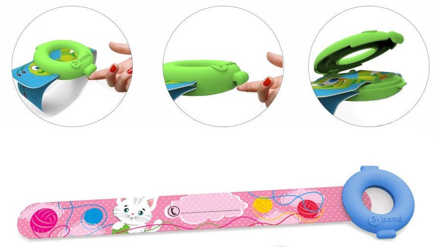 Opaska identyfikacyjna bezpieczeństwa dziecka wielorazowa kotki SIBAND