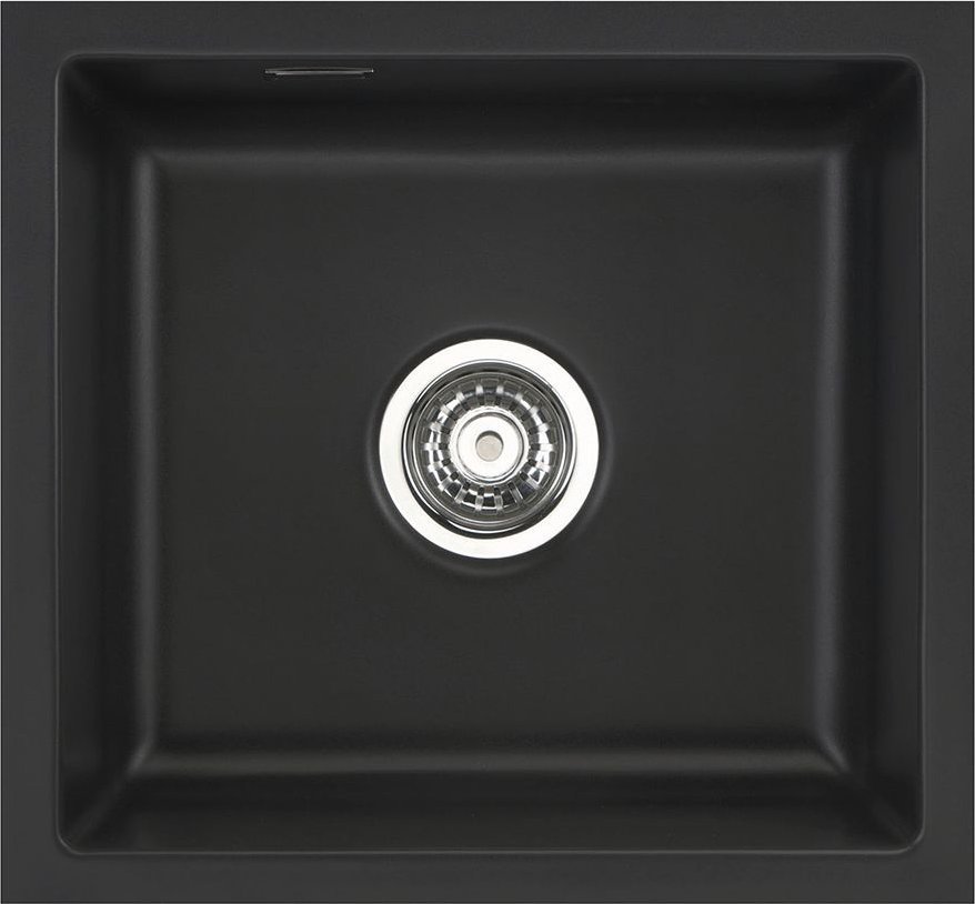 Zlewozmywak SYSTEMCERAM Systemceram Mera 42 U Nigra, zlewozmywak ceramiczny, korek manualny