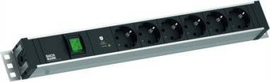 Listwa zasilająca Bachmann BACHMANN 19 1,5U 6xCEE7/3 1xswitch 1xSPD-Plus 2,0m CEE7/7