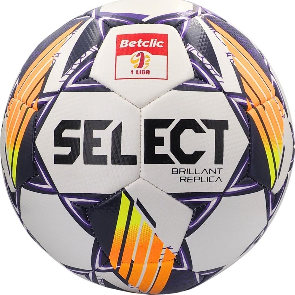 Piłka nożna Select Brillant Replica DB Betclic 1 Liga v24 biało-pomarańczowo-fioletowa 18766 4