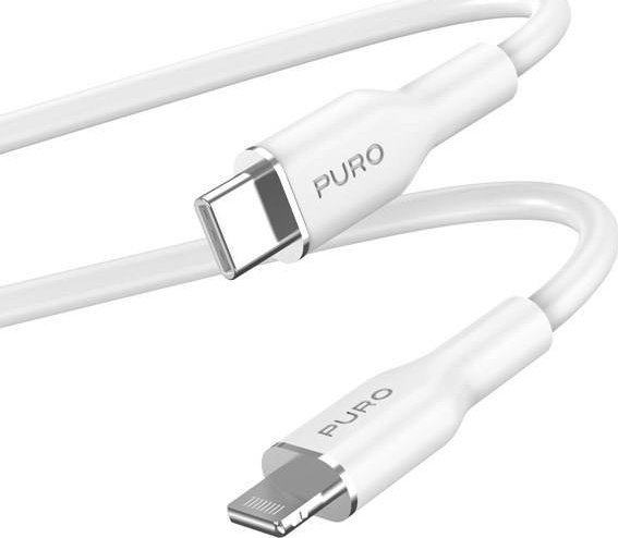 Kabel USB Puro USB-C - Lightning 1.5 m Biały (PUR686)