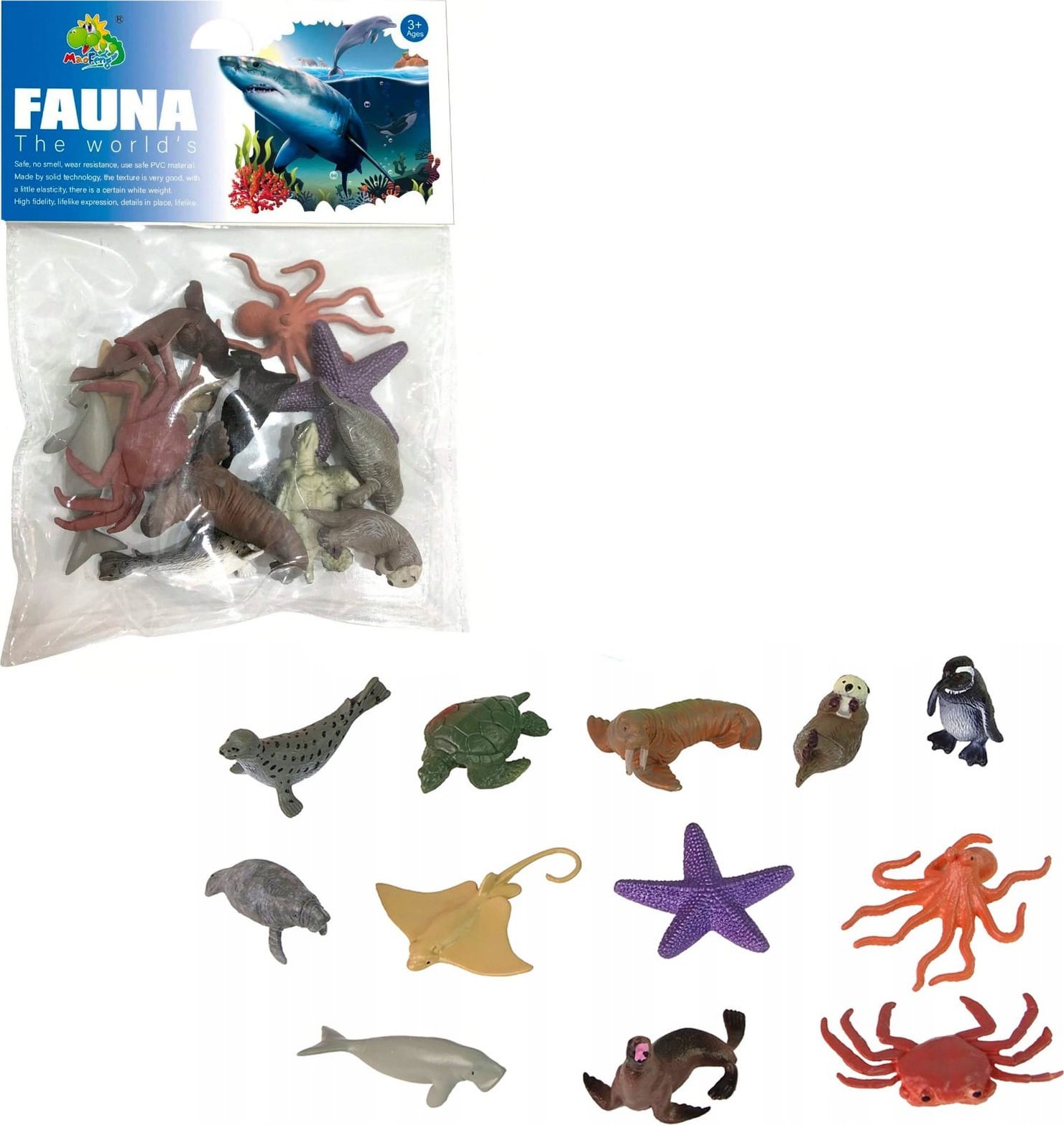 Figurka Trifox ZWIERZĘTA MORSKIE 12 SZTUK