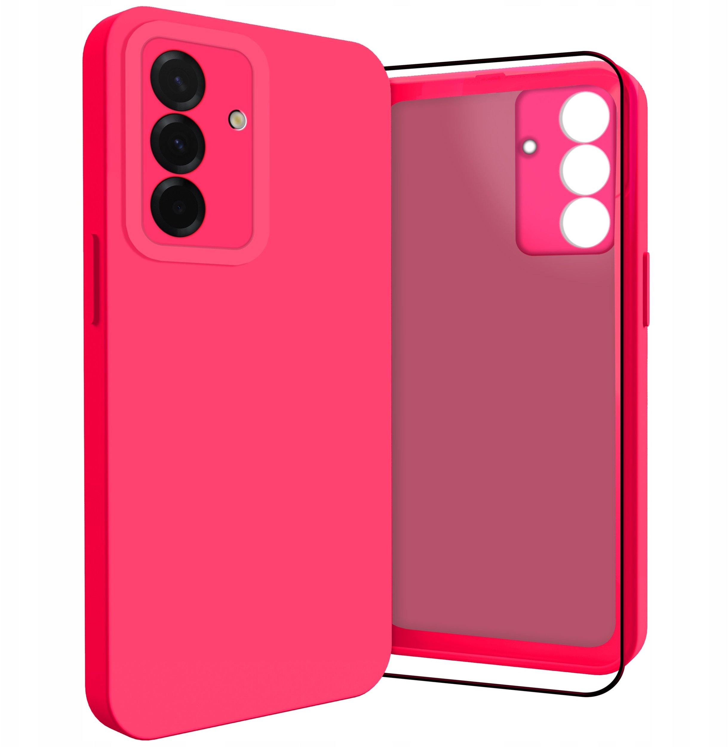 Etui do Samsung Galaxy A36 5G (Osłona Kamery, Fuksjowe, Plecki) Szkło 9H