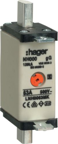 Hager Wkładka bezpiecznikowa NH000 63A gG 500V WT-000 (LNH0063MK)