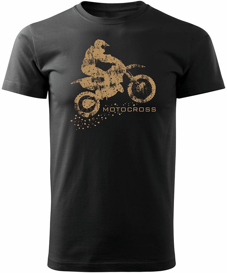 Koszulka motocross z motocrossem motocykl cross męska czarna REGULAR XL