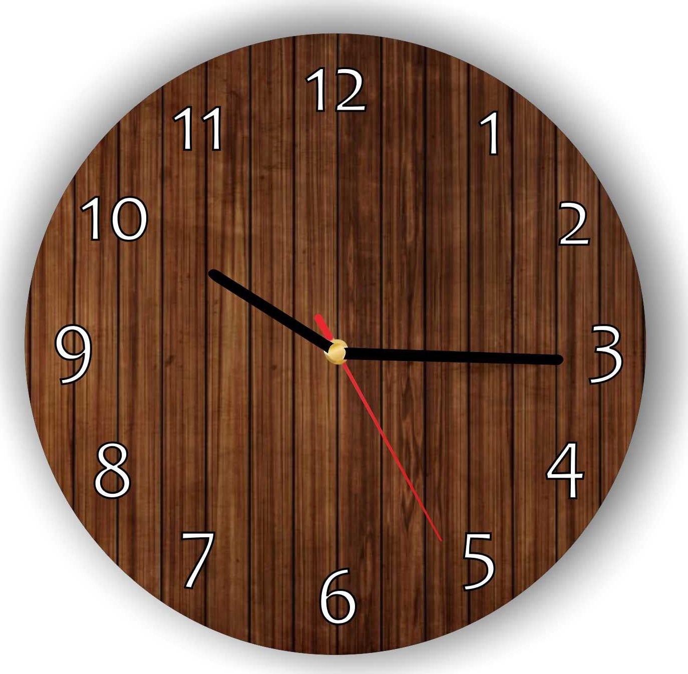 naSciane Zegar ścienny kuchni salonu efekt drewno prezent