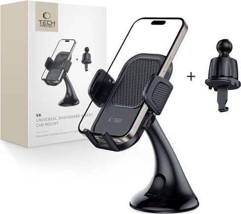 TECH-PROTECT V8 UNIVERSAL DASHBOARD & VENT CAR MOUNT BLACK