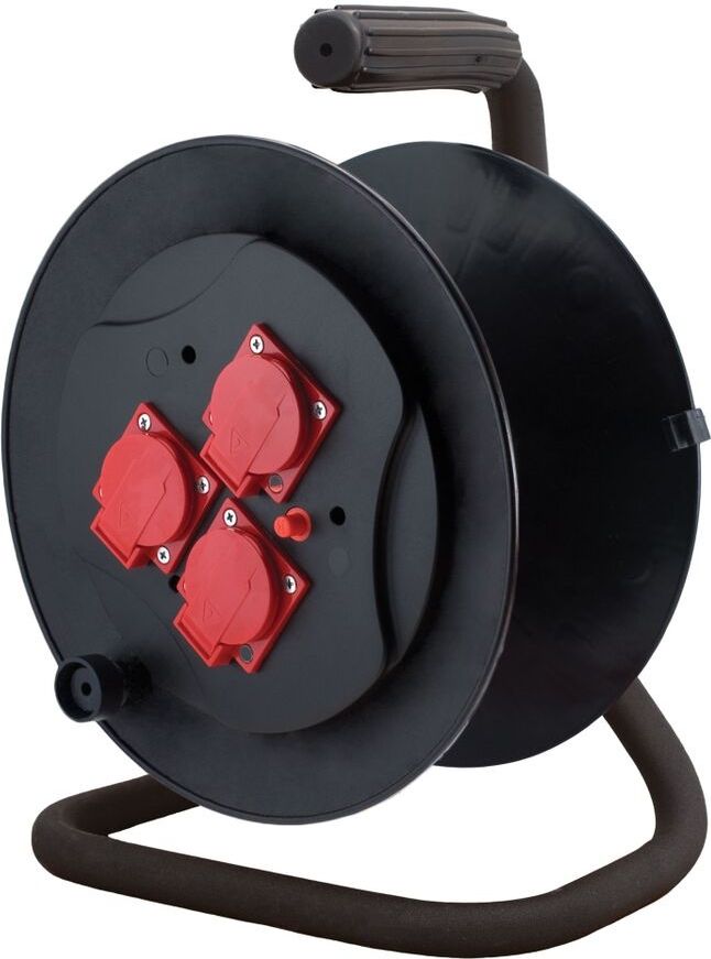 Elgotech Zwijak bębnowy 3-gniazda tablicowe z/u i zabezpieczeniem termicznym (ZB-111)