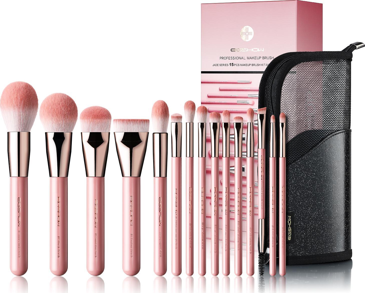 Eigshow Beauty Eigshow Beauty Zestaw 15 pędzli seria Jade Misty Rose